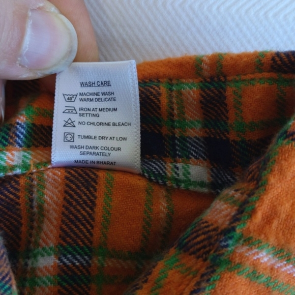 toffy house soft plaid flannel button down shirt 12-18 months baby toddler boy - Picture 4 of 6